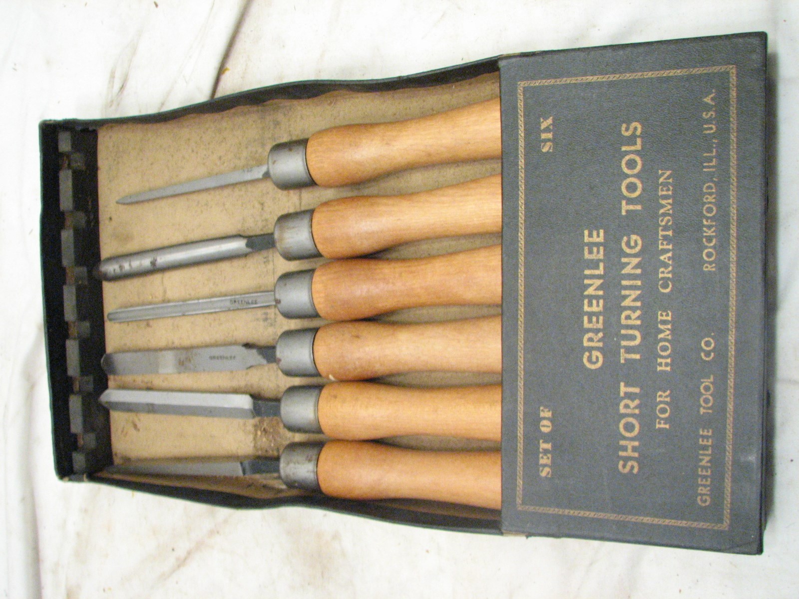Set Vintage Greenlee Short Turning Tools Lathe Turning Woodworking